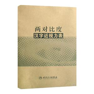 [大促] 两对比度汉字近视力表