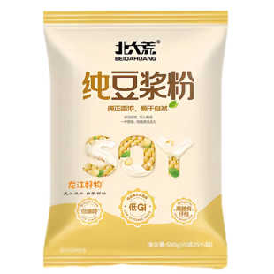 北大荒纯豆浆粉非转基因大豆无添加蔗糖高蛋白质营养500g含25小袋
