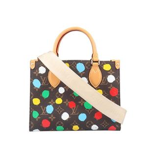 9新LV路易威登LV x YK ON THE GO波点老花小号斜挎二手奢侈品包包