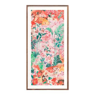 张文学x九鱼图锦鲤好运国潮新中式装饰画中古风玄关走廊进门挂画