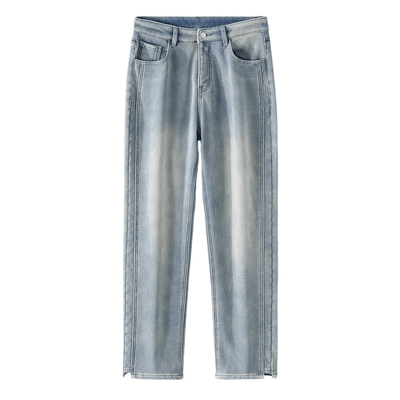 水洗休闲百搭牛仔裤合身直筒