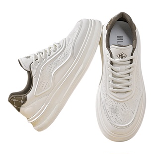 HLA/海澜之家男鞋PowerYoung系列春季新款厚底增高轻质板鞋时尚男