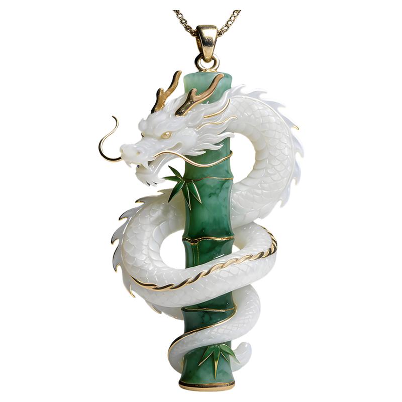龙竹呈瑞项链百搭风格吉祥寓意项项链