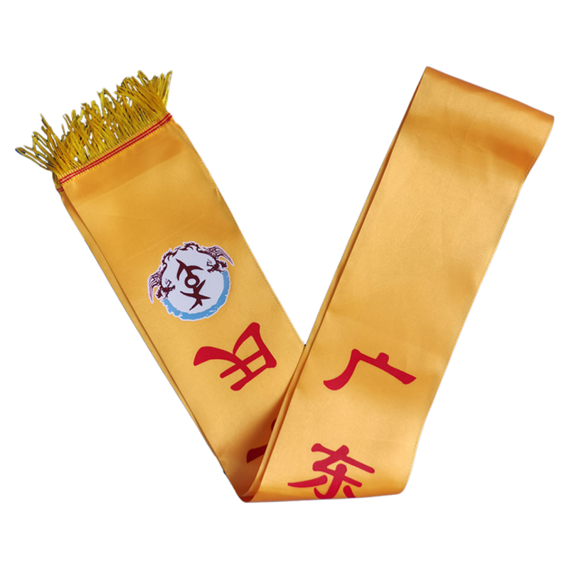 宗祠庙会清明祭祖黄围巾定制祠堂落成红色绶带敬老家族寺庙朝拜