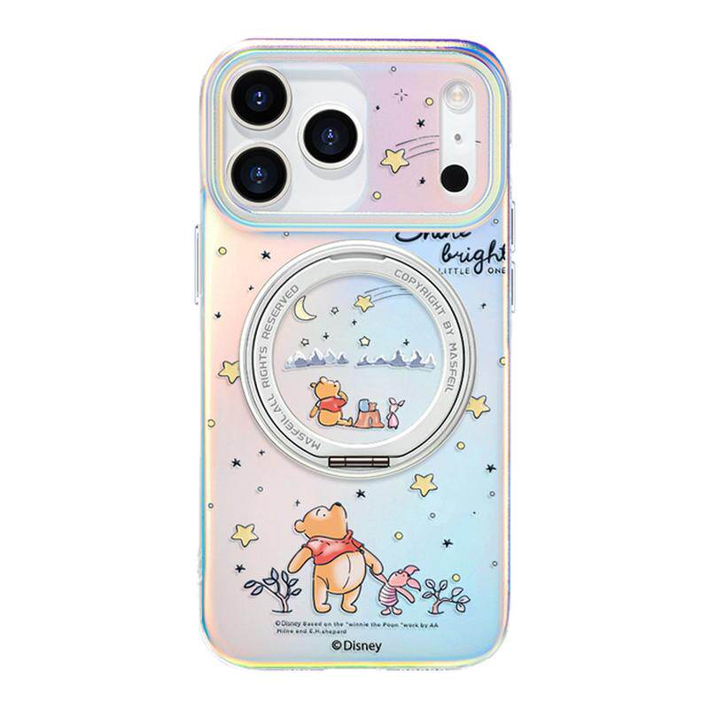 ANGYING × 观星维尼适用苹果18promax手机壳新款iphone17pro磁吸带支架ip16支点可爱套Lo5超薄女高级感15/13