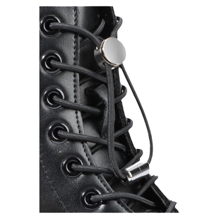 马丁靴鞋带懒人免系神器鞋带绳高低帮圆形弹力男女款黑白色鞋带扣