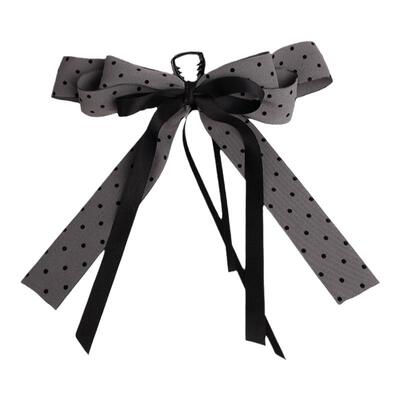 GUKUALI波点蝴蝶结小抓夹发夹发饰飘带简约抓夹发发卡夹头饰秋季