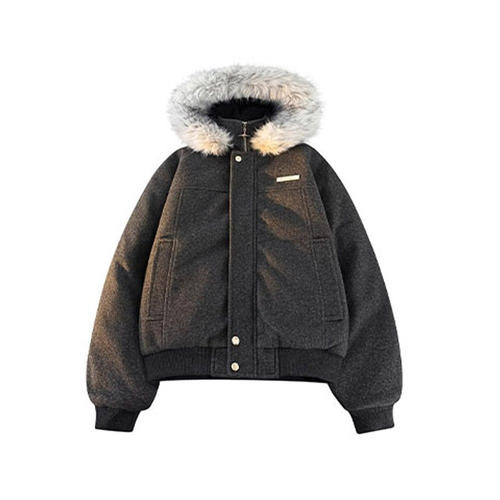 巨好看棉服女款2025新款冬季夹棉毛呢外套女装冬加厚韩系棉衣棉袄