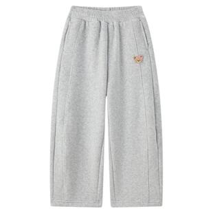 【抗静电】PawinPaw卡通小熊童装25年冬季新款女童针织弯刀裤宽松