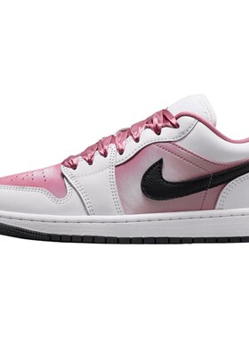 NIKE耐克女子秋季AIR JORDAN 1 AJ1粉白运动篮球休闲鞋IO0668-100