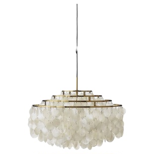 意大利法式奶油复古verpan珍珠贝壳吊灯餐厅卧室北欧客厅风铃灯