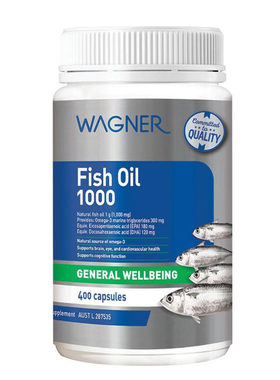 澳洲直邮 Wagner 瓦格纳欧米茄3深海鱼油胶囊 400粒 Fish Oil