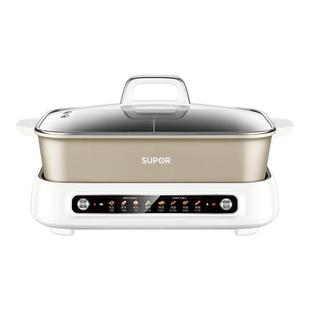 苏泊尔电火锅鸳鸯锅家用6L大容量分体式多功能料理电热锅火锅新品