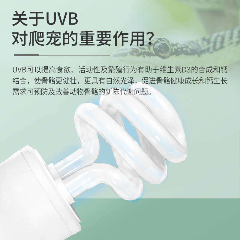 爬虫乌龟UVB补钙晒背灯节能陆龟饲养箱蜥蜴爬宠太阳灯管10.0/5.0