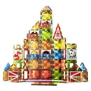 汇乐儿童磁力片彩窗磁力贴画磁性积木拼装男女孩拼图玩具生日礼物