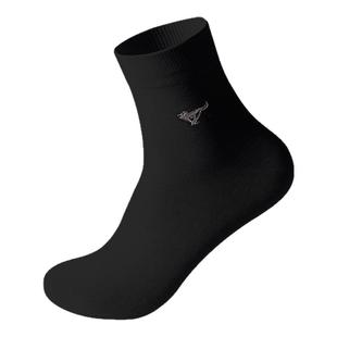 七匹狼男士袜子男2026新款纯棉防臭中筒抗菌吸汗长袜100%全棉男袜