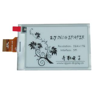 2.7寸eink墨水屏SPI串口黑白epd电子纸显示屏裸屏QYEG0270BNS800
