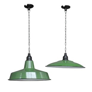 搪瓷灯老式绿色灯罩复古怀旧工矿灯烧烤火锅店专用灯餐厅工业吊灯