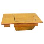 老式旧的缝纫机台板面板配件蝴蝶飞人牌的脚踏实木家用机架台面板