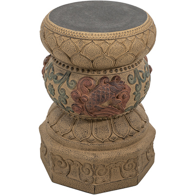 匠心坊中式复古浮雕庭院石墩