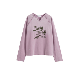 SHORT SENTENCE【复古印花插肩长袖T恤】设计师品牌 no退可换