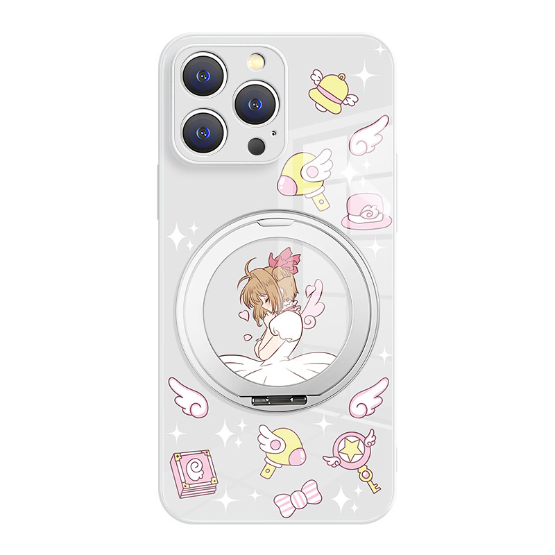 百变小樱适用苹果17promax手机壳磁吸带支架iPhone14PLUS可爱15少女12新款小米15华为pura80女款