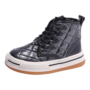 儿童加绒二棉鞋子2025秋冬新款男童百搭休闲高帮板鞋女童时尚短靴