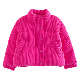 ILOVEJ童装25冬装女童儿童短款棉服灯芯绒加厚保暖外套/JWWOU12