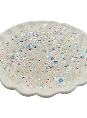 精品300颗4mm卡4奥地利品质国华施家水晶扁珠AB彩隔珠手工diy配珠