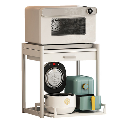 厨房微波炉带抽拉置物架