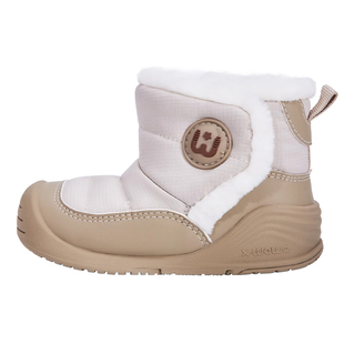 雪娃娃雪地靴男女童冬季儿童宝宝学步棉鞋护踝机能鞋男女童鞋加绒