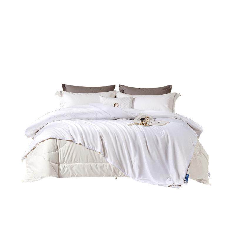 富安娜蚕丝澳洲羊毛二合一保暖被单双人子母被子春秋被芯结婚冬被