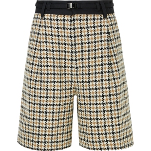 The World is Your Oyster 春夏女千鸟格花呢短裤