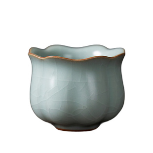 教师节礼物汝窑高葵杯汝窑主人杯茶杯汝窑茶杯茶具汝瓷女士手握杯