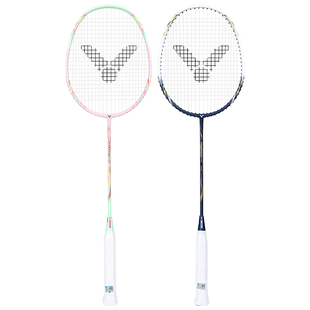 victor胜利羽毛球拍正品旗舰店威克多男女款超轻碳素专业双拍套装