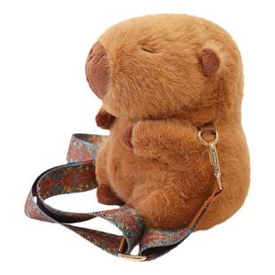 卡皮巴拉公仔挎包生日礼物女孩儿童水豚玩偶挂件所有东西毛绒玩具