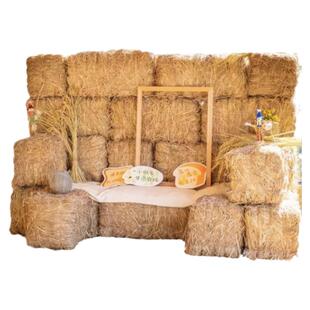 草垛干稻草 农家乐稻草 圆形方形草垛子婚庆拍摄户外乐园装饰道具