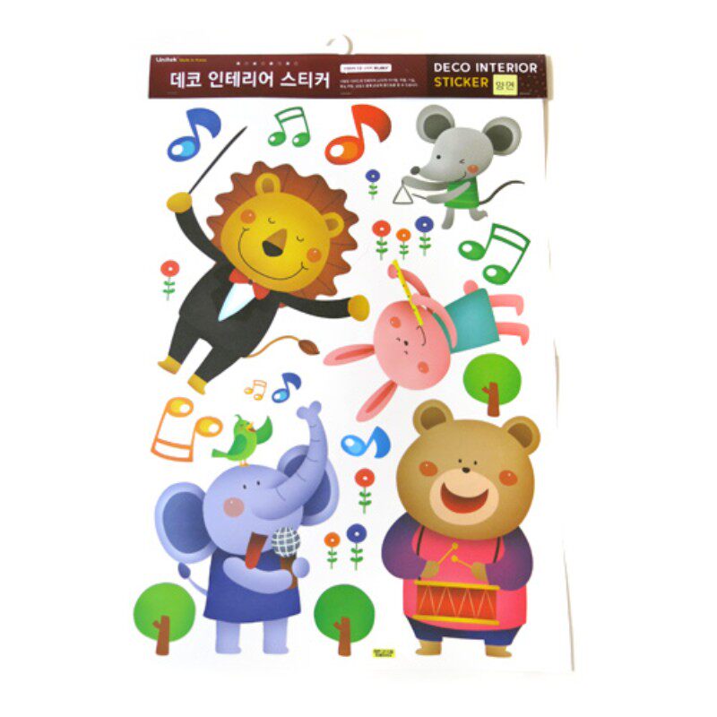 儿童房幼儿园玻璃门双面贴纸卡通动物窗户装饰贴画浴室防水韩国