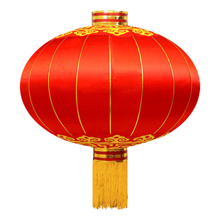 大红灯笼广告定做春节福字植绒绸布铁口大门户外防水元旦国庆灯笼