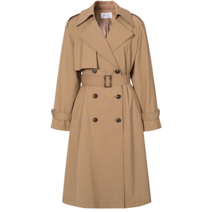 伊芙丽outlets店老钱风经典卡其双排扣中长款风衣外套短款春秋女