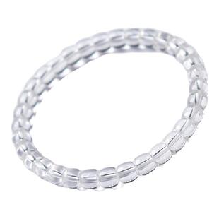 白水晶手串女男东海水晶玛瑙玉髓翡翠玉石散珠子直切桶珠情侣手链