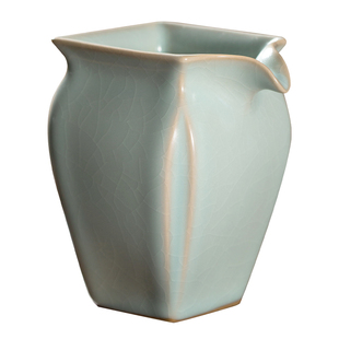 问鼎汝窑四方公杯单个公道杯开片分茶器景德镇陶瓷茶海便携礼盒装