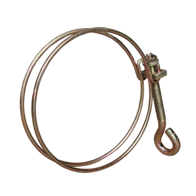 水带卡子卡箍管卡管夹子2寸带把手柄双钢丝加厚垫子密封圈胶皮圈