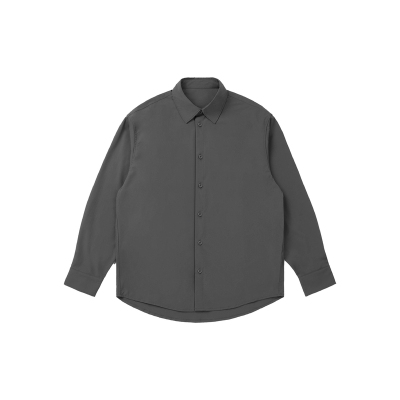 纯色抗皱高级感长袖衬衫