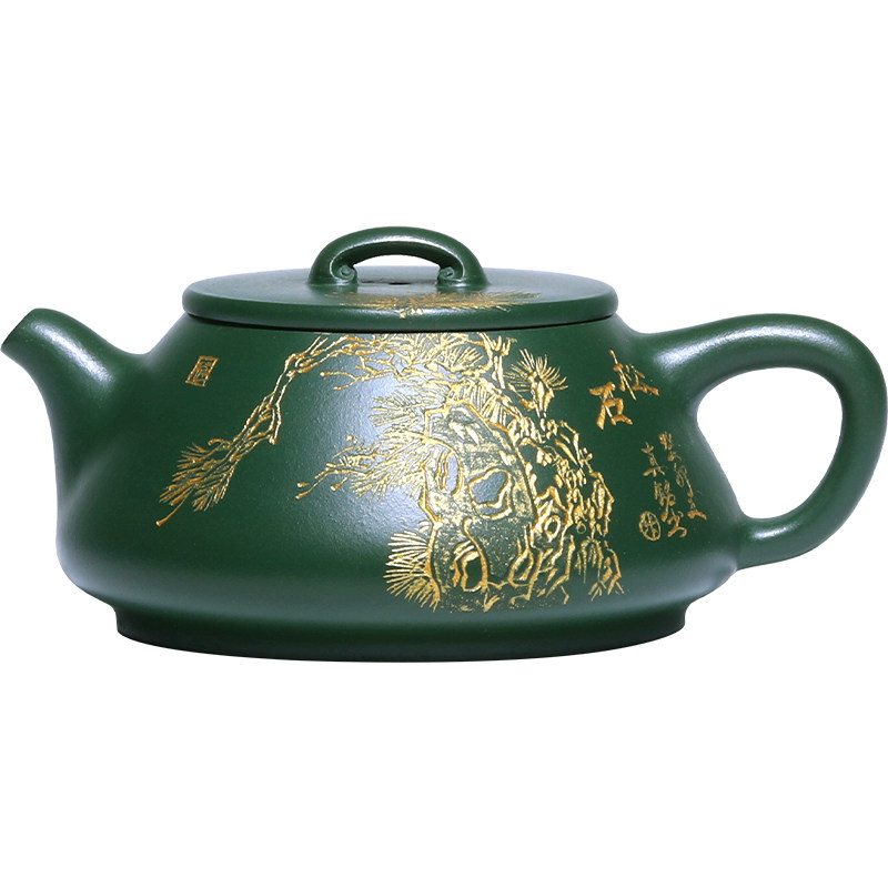 和泥有缘复古紫砂刻绘茶壶