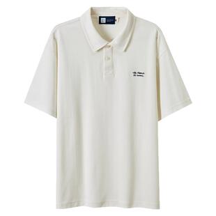 九六致夏季200g珠地棉胸口英文刺绣短袖Polo衫男款短袖翻领T恤男