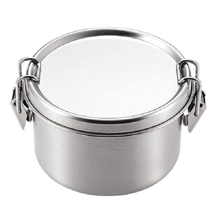 日本制 日本不锈钢餐盒 大容量不锈钢饭盒圆款 坚牢恒固 1000ml