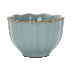 鼎青汝窑菡萏主人杯功夫茶具单杯个人专用喝茶杯景德镇高端品茗杯