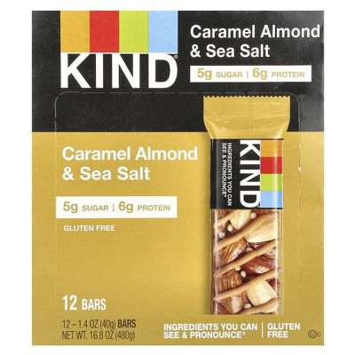 KIND Bars,黑巧克力摩卡巴旦木，12 根，每根 1.4 盎司（40 克）