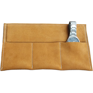 牛皮手工腕表收纳包真皮便携式旅行出差手表包套简约收藏袋防尘盒